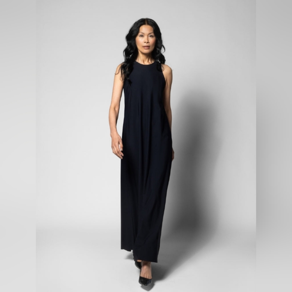 Simple By Suzanne Betro Black Maxi Sleeveless Dress L
